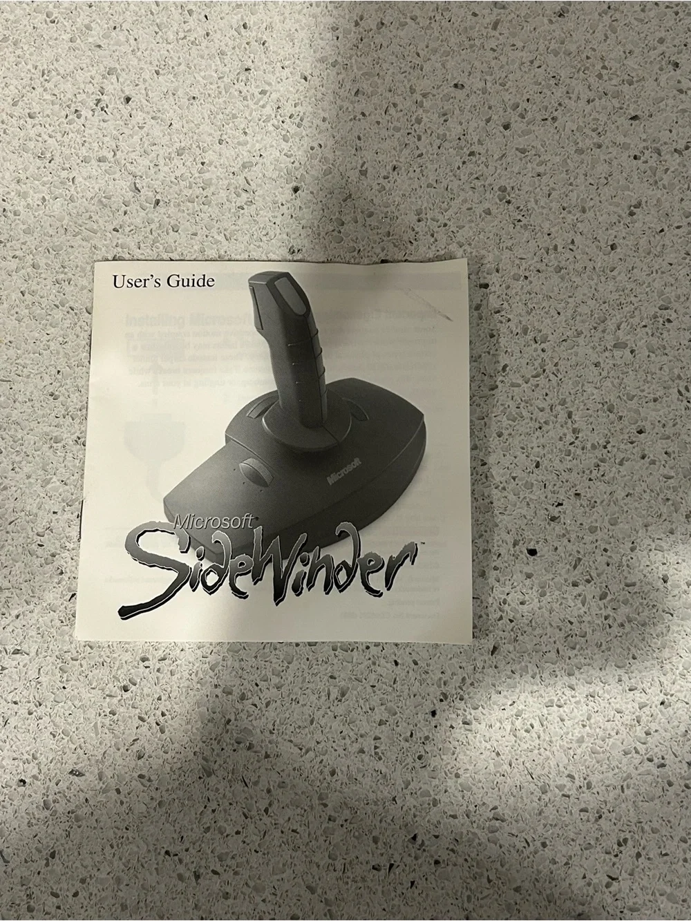 Microsoft SideWinder Joystick in Teal and Black with manual